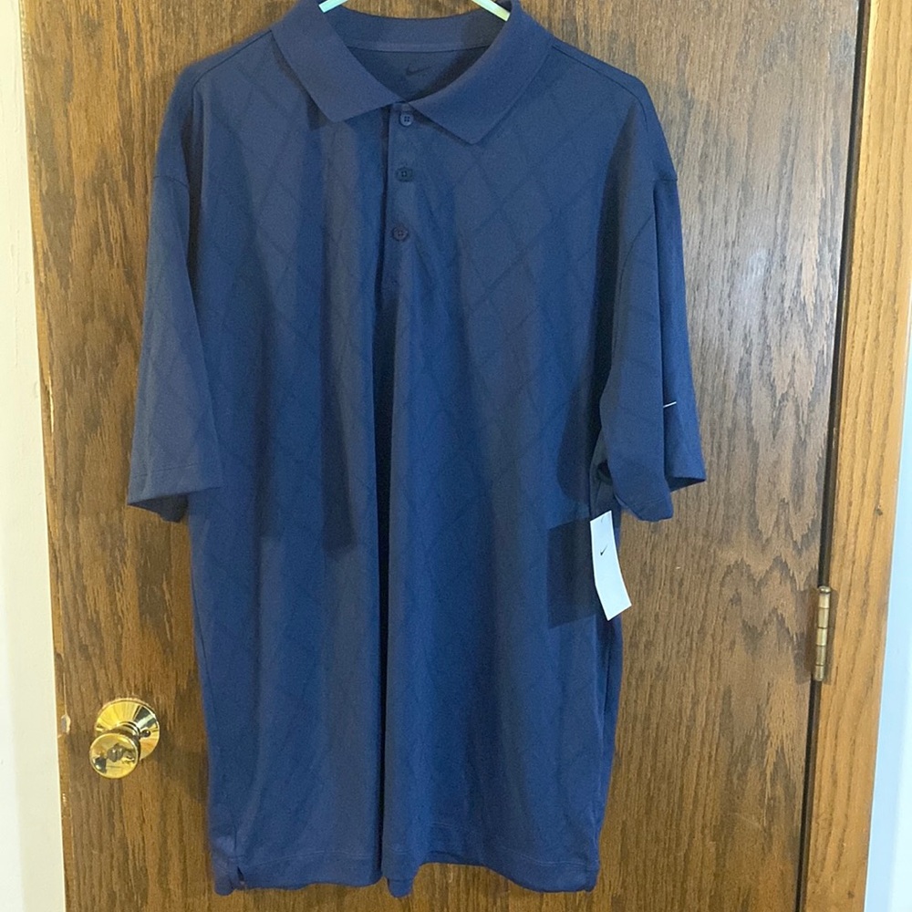 NIKE GOLF MENS DRI-FIT CROSS-OVER TEXTURE POLO SHIRTS